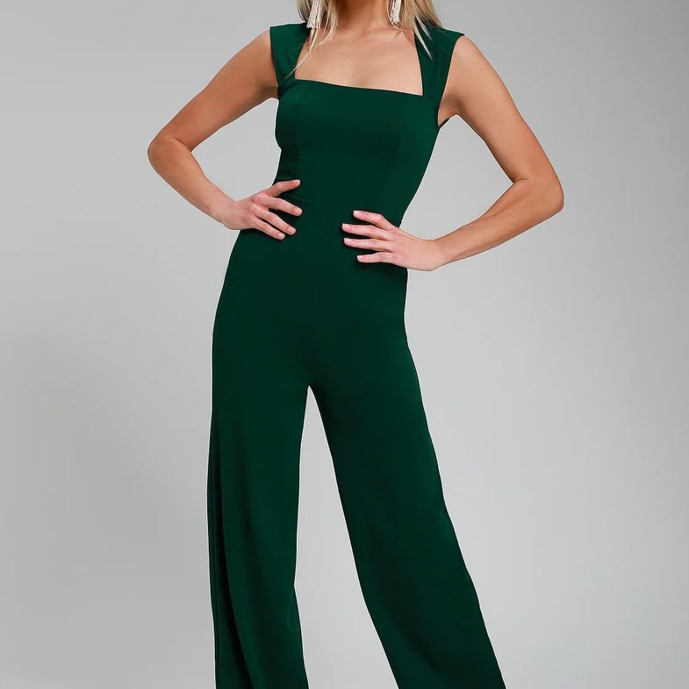 Enticing Endeavors Emerald Green Jumpsuit Lulus
